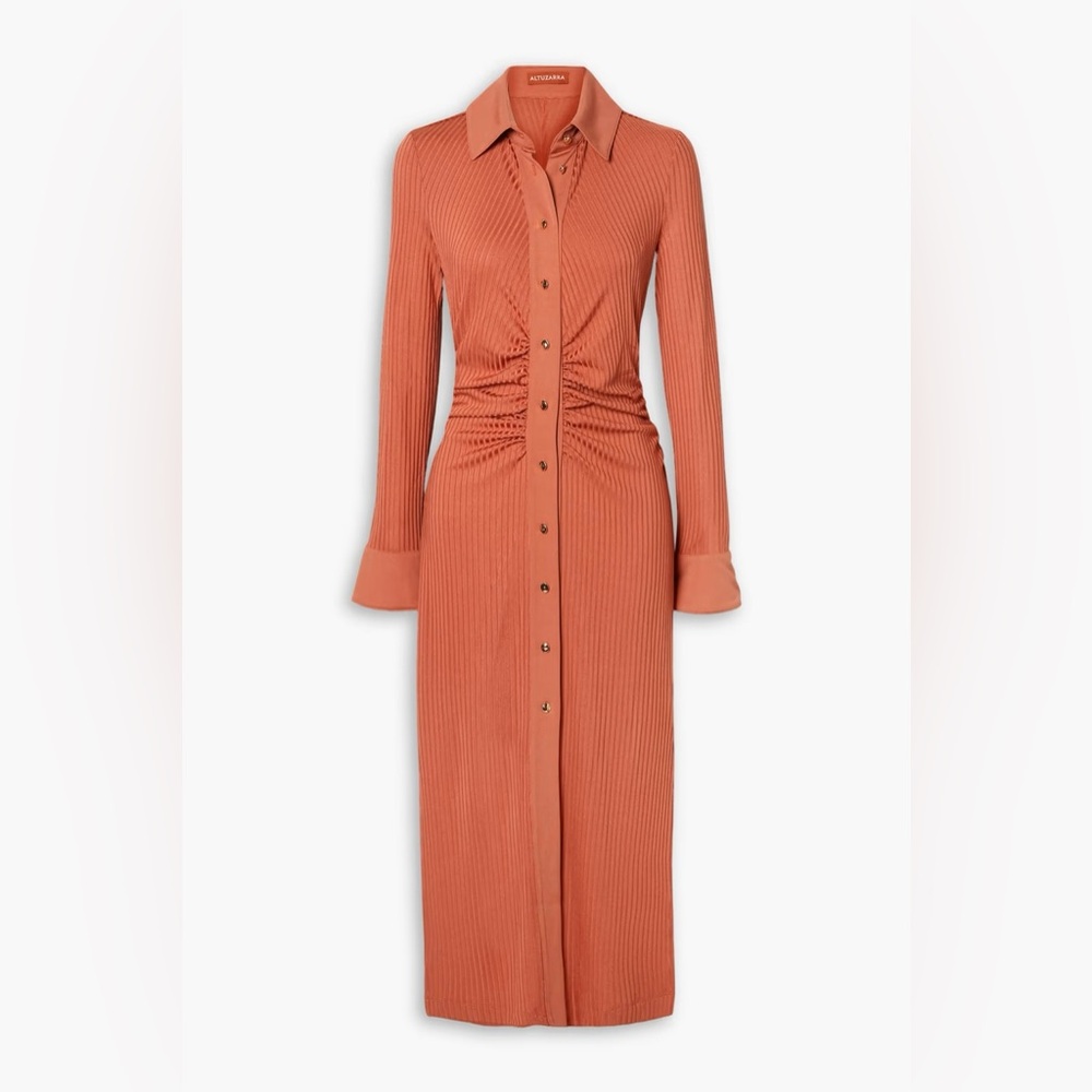 Altuzarra Elegant Coral Button-Down Dress, size US2/FR34